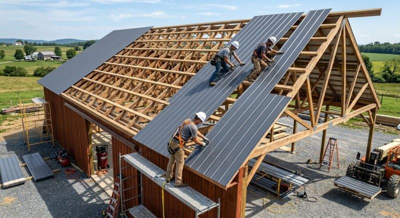 Barn Roof Installation in New London, NH