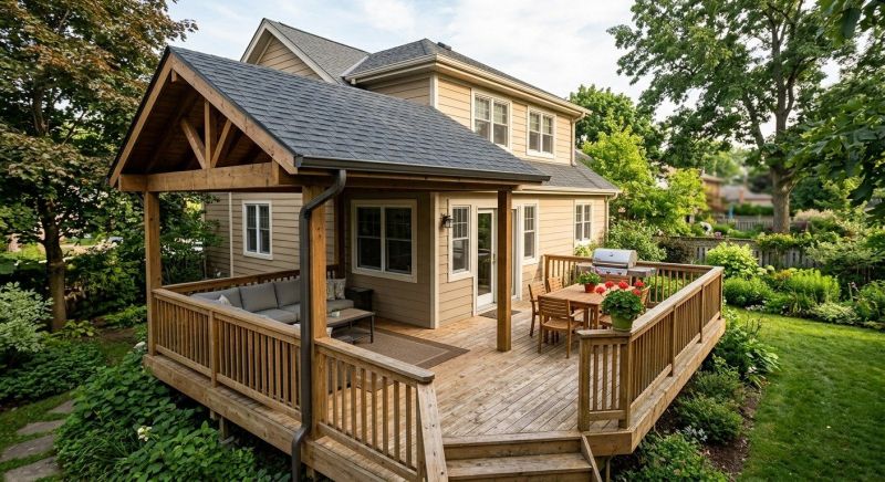 Deck Roof Construction in New London, NH