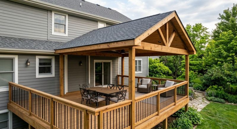 Deck Roof Construction in New London, NH