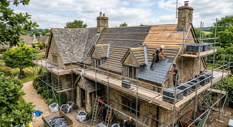 Slate Roof Replacement in New London, NH