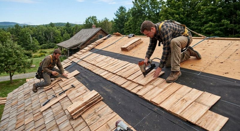 Wood Roofing Installation in North Hartland, VT