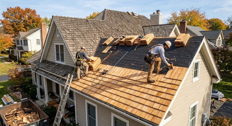 Wood Shake Roof Replacement in Newbury, NH